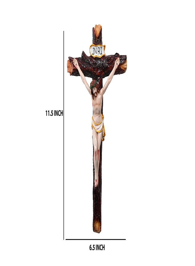 KariGhar Crucifix/Jesus Christ/Cross Jesus/Crucified Jesus Idol for Home/Living Room/Prayer Room/Gifting (Multi Colour,2.5X6.7X11.5 inches) A0019 - Image 2